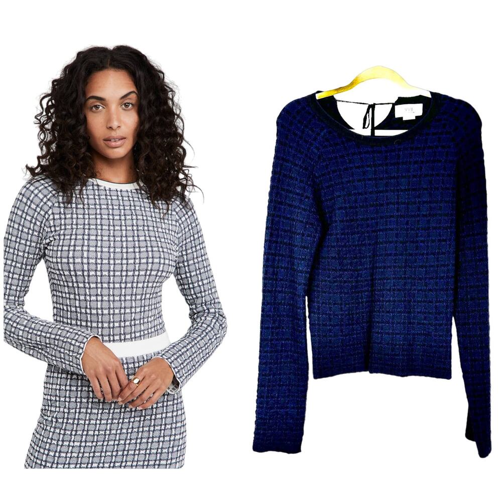 VVB Victoria Beckham NWOT Slim Fit Stretch Jumper Sweater Size L Double Knit